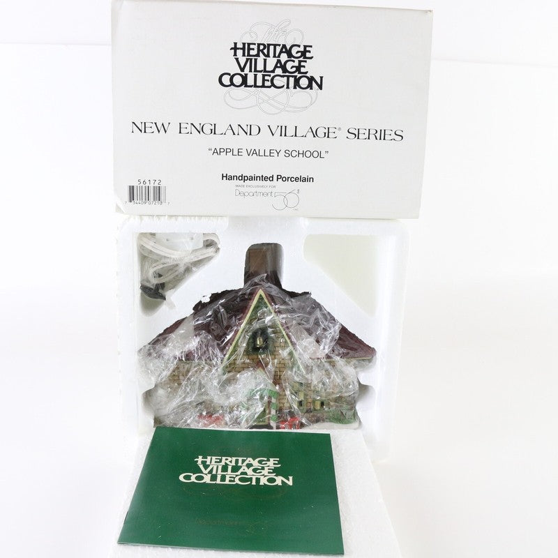 Dept 56 New England Village Apple Valley School Xmas Building 56172