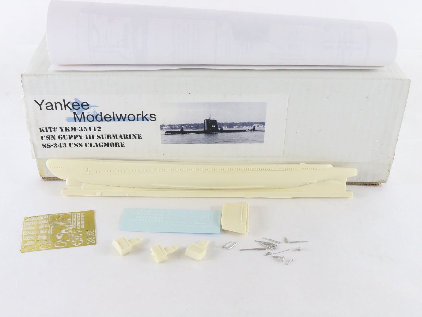 Clagmore SS-343 Guppy III Submarine Yankee Modelworks 1:350 YKM-35112 Resin Kit