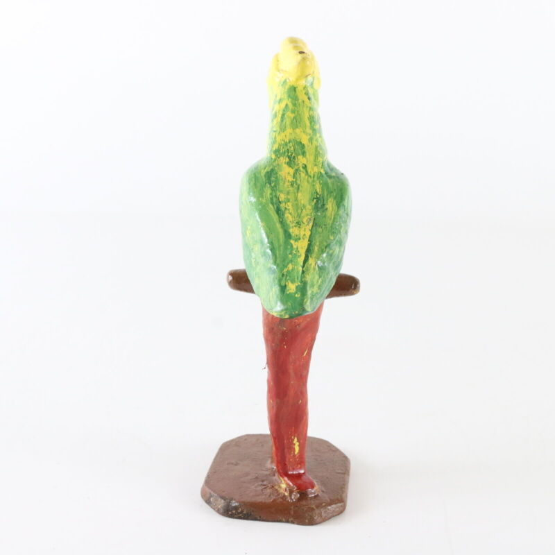Vintage 1940s Cast Iron Metal Perched Parrot Bottle Opener 5” John Wright Co.