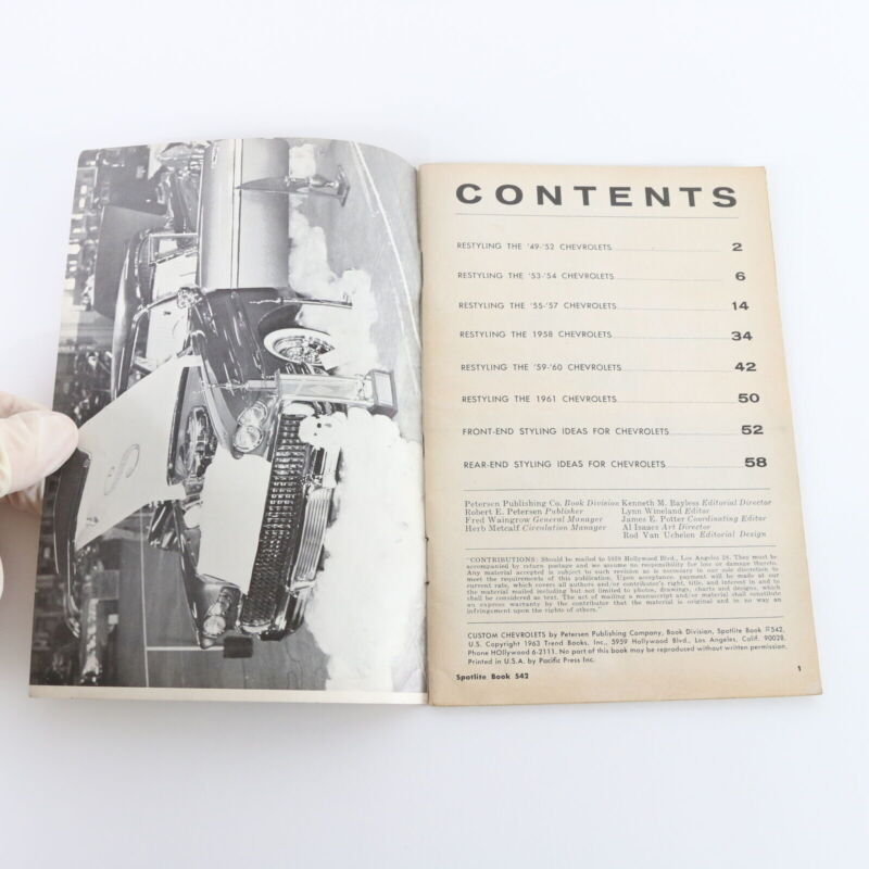 Custom Chevies Spotlite 542 Vintage Hot Rod Magazine 1963