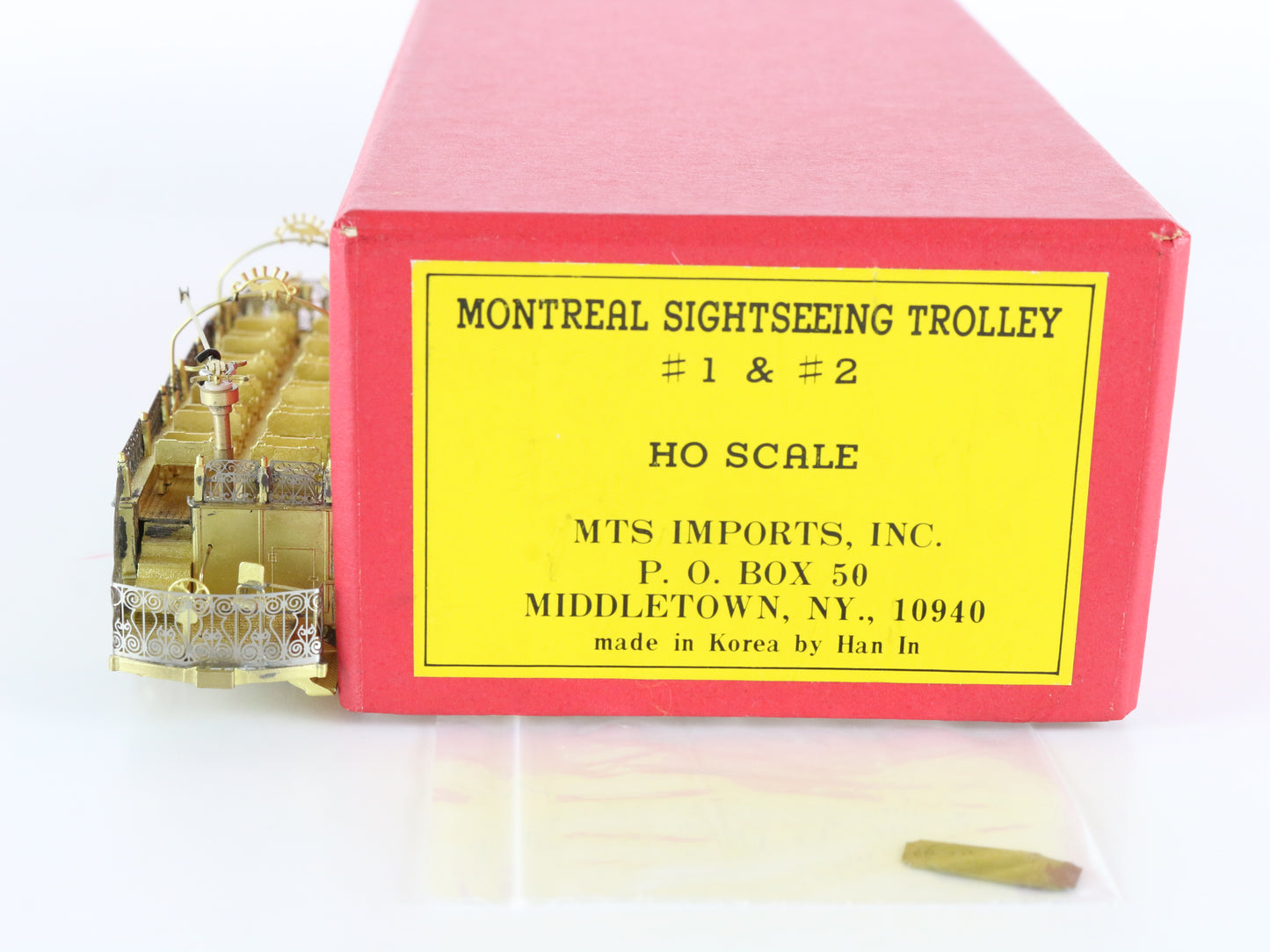 MTS HO Brass Montreal Sightseeing Trolley #1 & #2