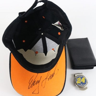 Lot Of 3 NASCAR Racing Items #20 Stewart Motor Sports #24 Jeff Gordon Hat Wallet