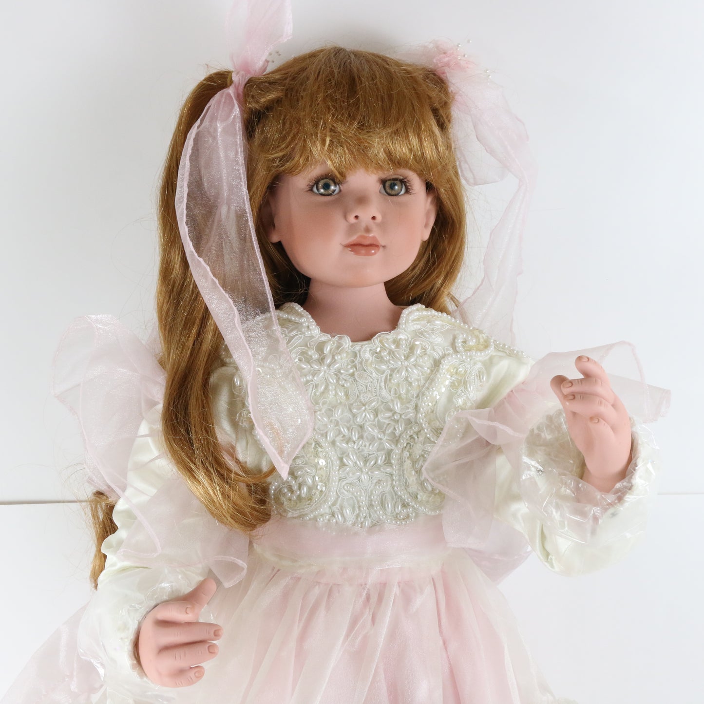 Mistie Rustie Pink Dress Girl Large 35" Vinyl Doll 170/200 W/ Extra Accessories