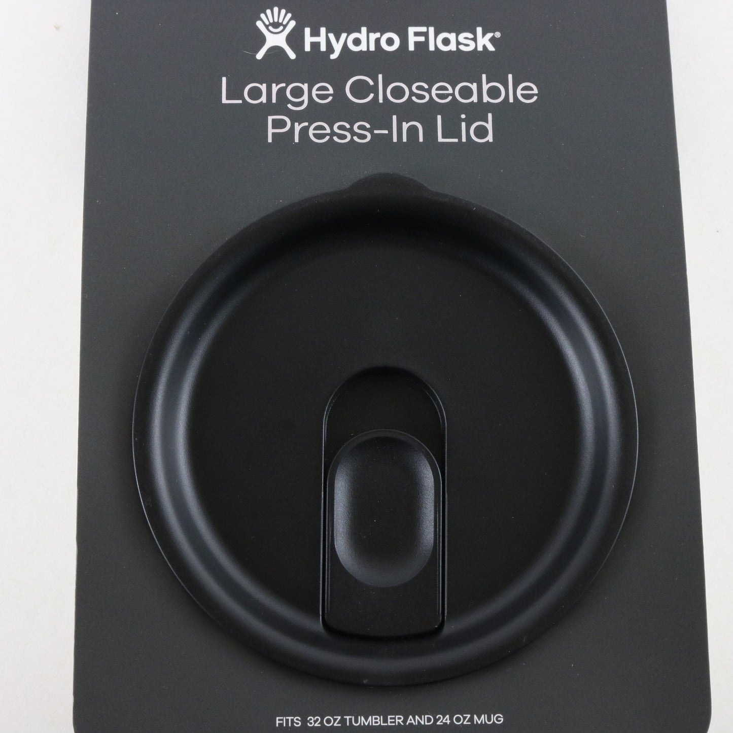 Hydro Flask Black Large Closeable Press-in Water Bottle Lid Outdoor Accessories