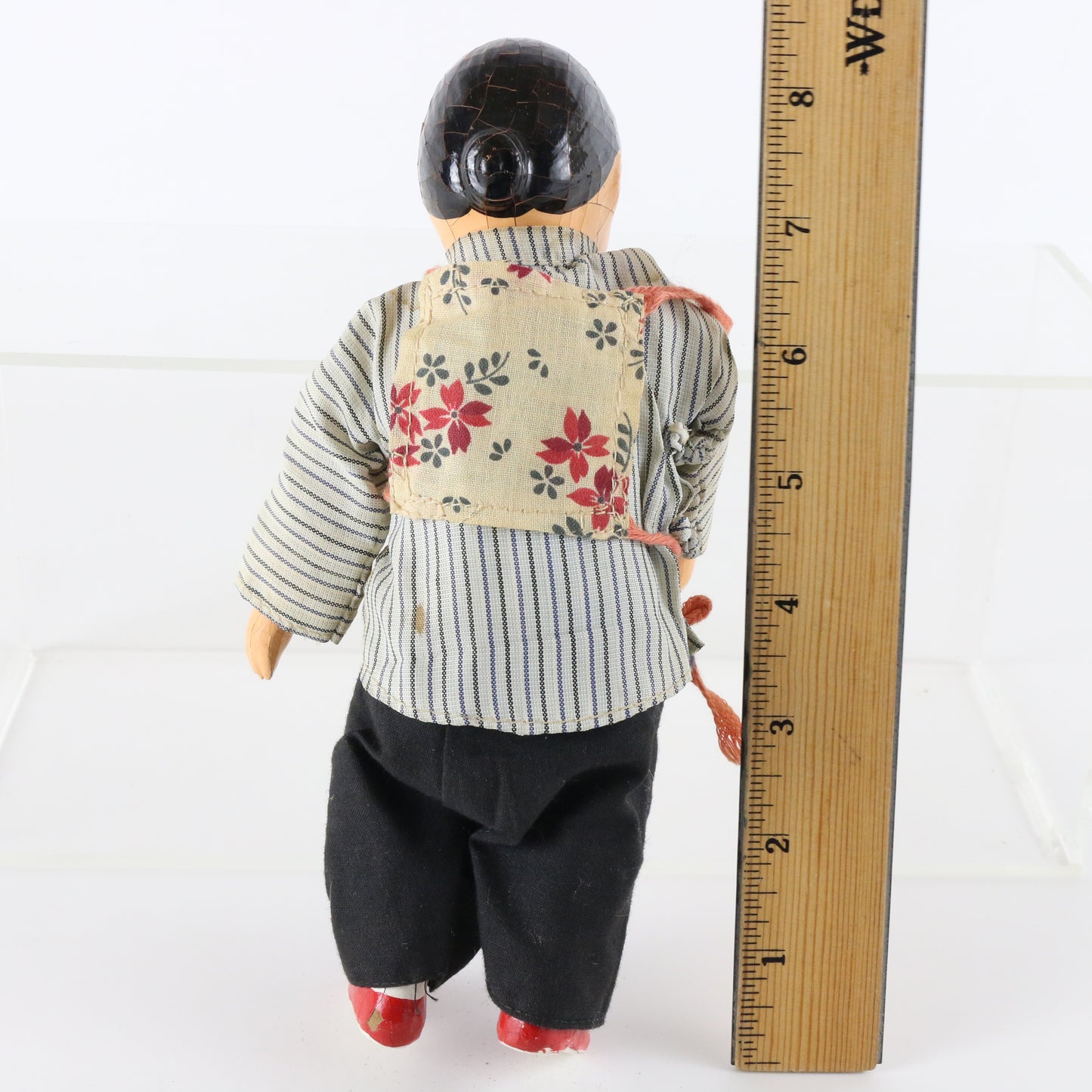 Vintage Chinese Woman Composite 8.5" Doll W/ Clothing Hong Kong