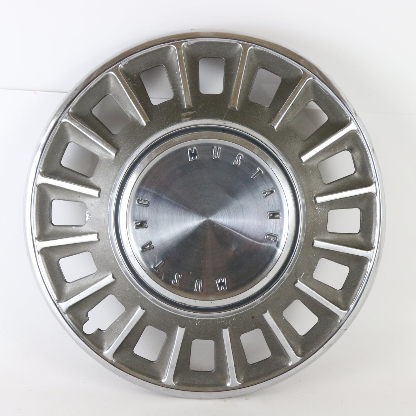 Lot Of 2 Vintage 1968 Ford Mustang Metal Wheel Hubcaps 14.25"