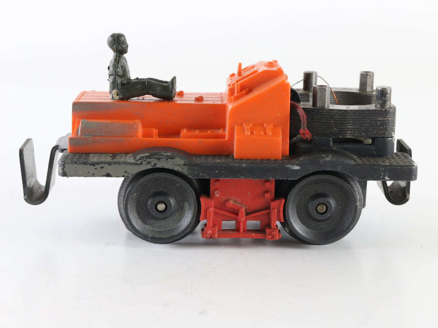 Lionel O 50 Orange Motorized Gang Car with Figure