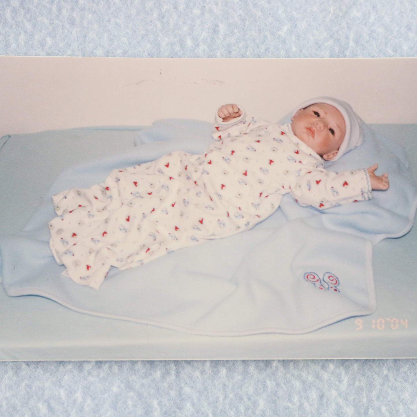 Hugs & Kisses Baby In Blue Sheila Michael Masterpiece 16" Silicon Doll 746/1500