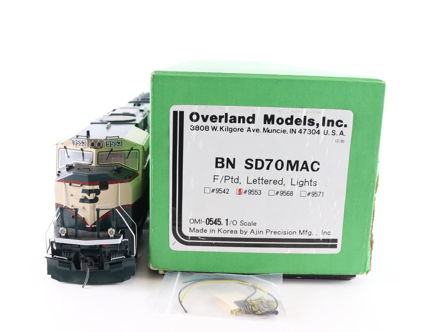 Overland O 2 Rail Burlington Northern 9553 SD70MAC Brass Diesel Loco OMI-0545.1