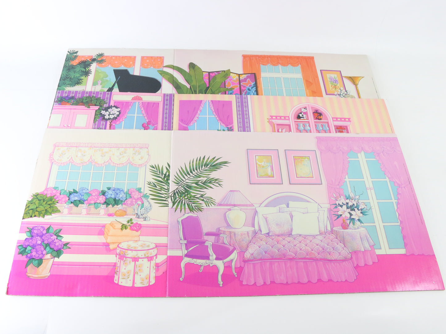 Barbie Magic Sounds House Pink Sparkles Furniture Set Mattel 2464 1991 in Box