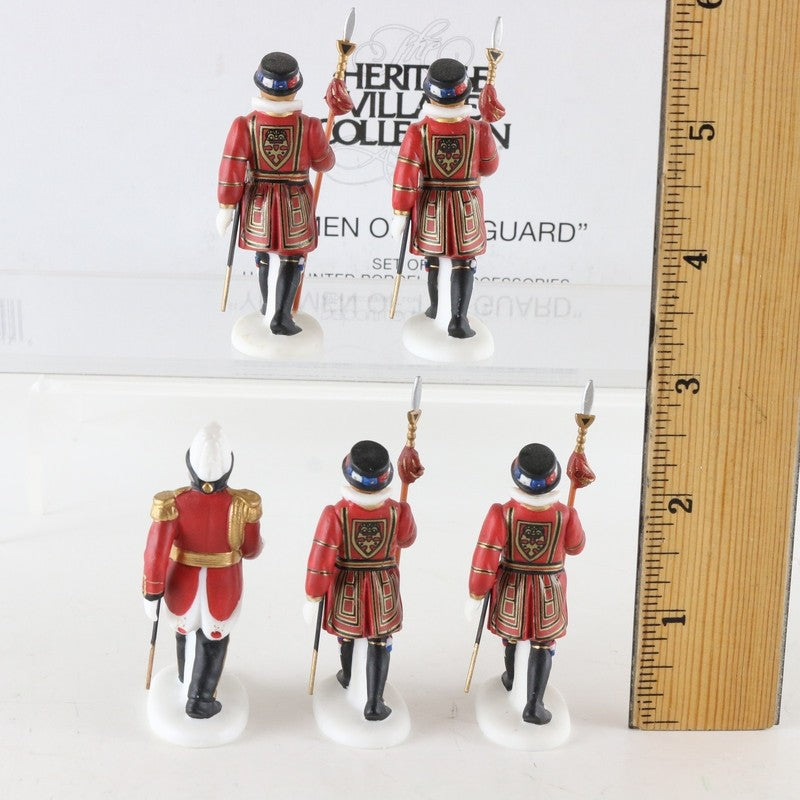 Dept 56 Heritage Village Yeomen Of The Guard Set Of 5 Porcelain Figures 58397