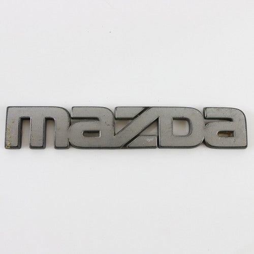 Mazda Silver & Black Plastic Automobile Emblem Badge 5.5"