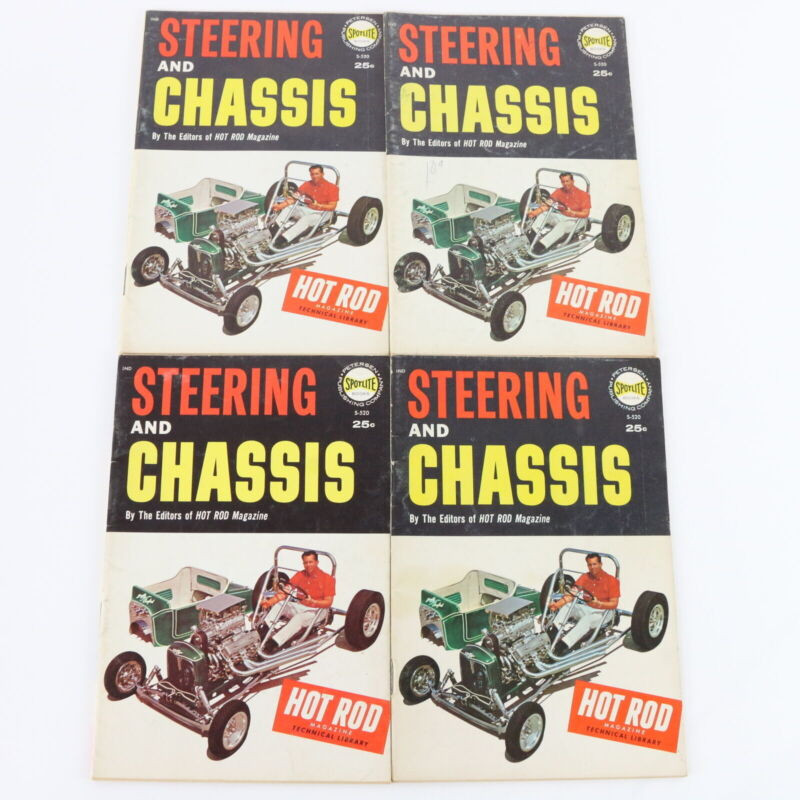Lot Of 4 Steering & Chassis Spotlite Books 520 Hot Rod Magazines 1962