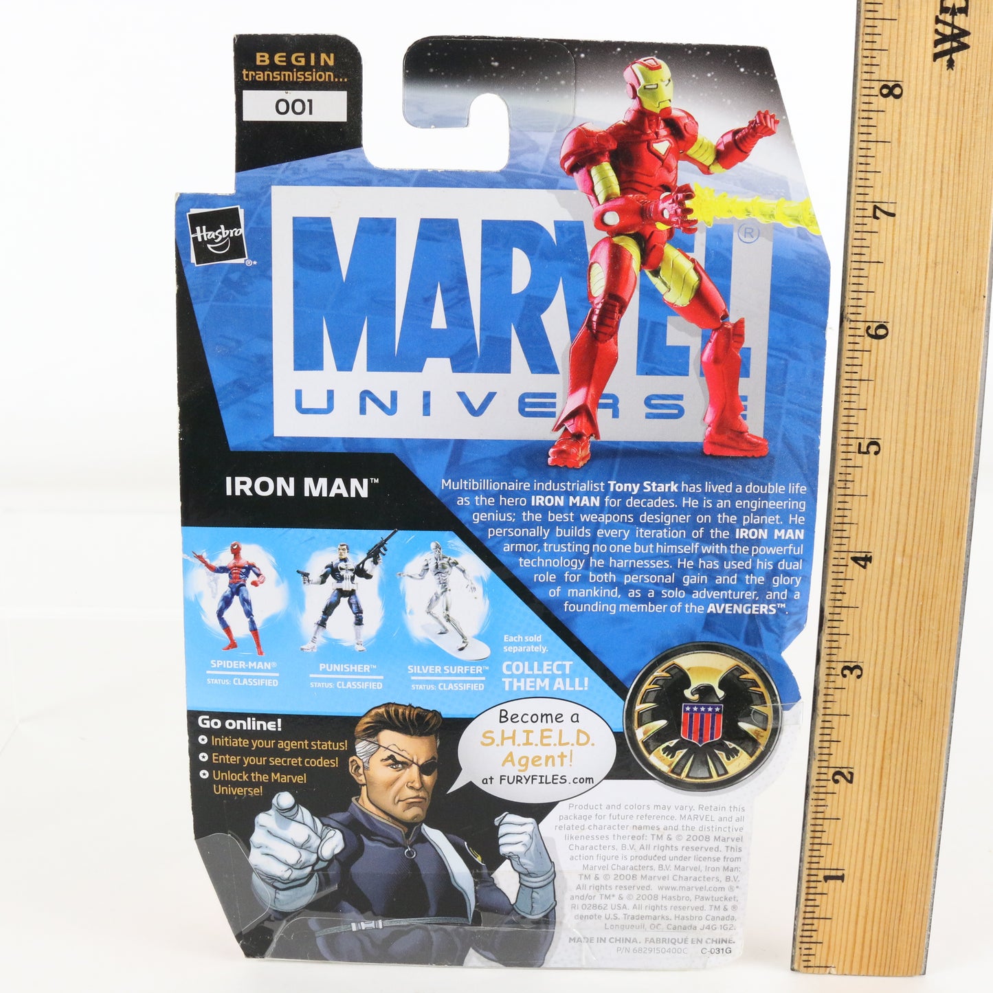 Marvel Universe 001 Iron Man 3.75" Action Figure Hasbro