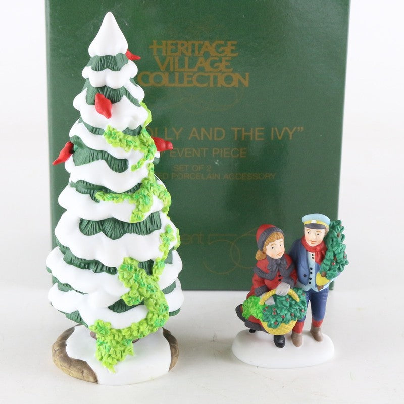 Dept 56 Heritage Village Set Of 2 Holly & The Ivy 1997 Event Christmas 56100