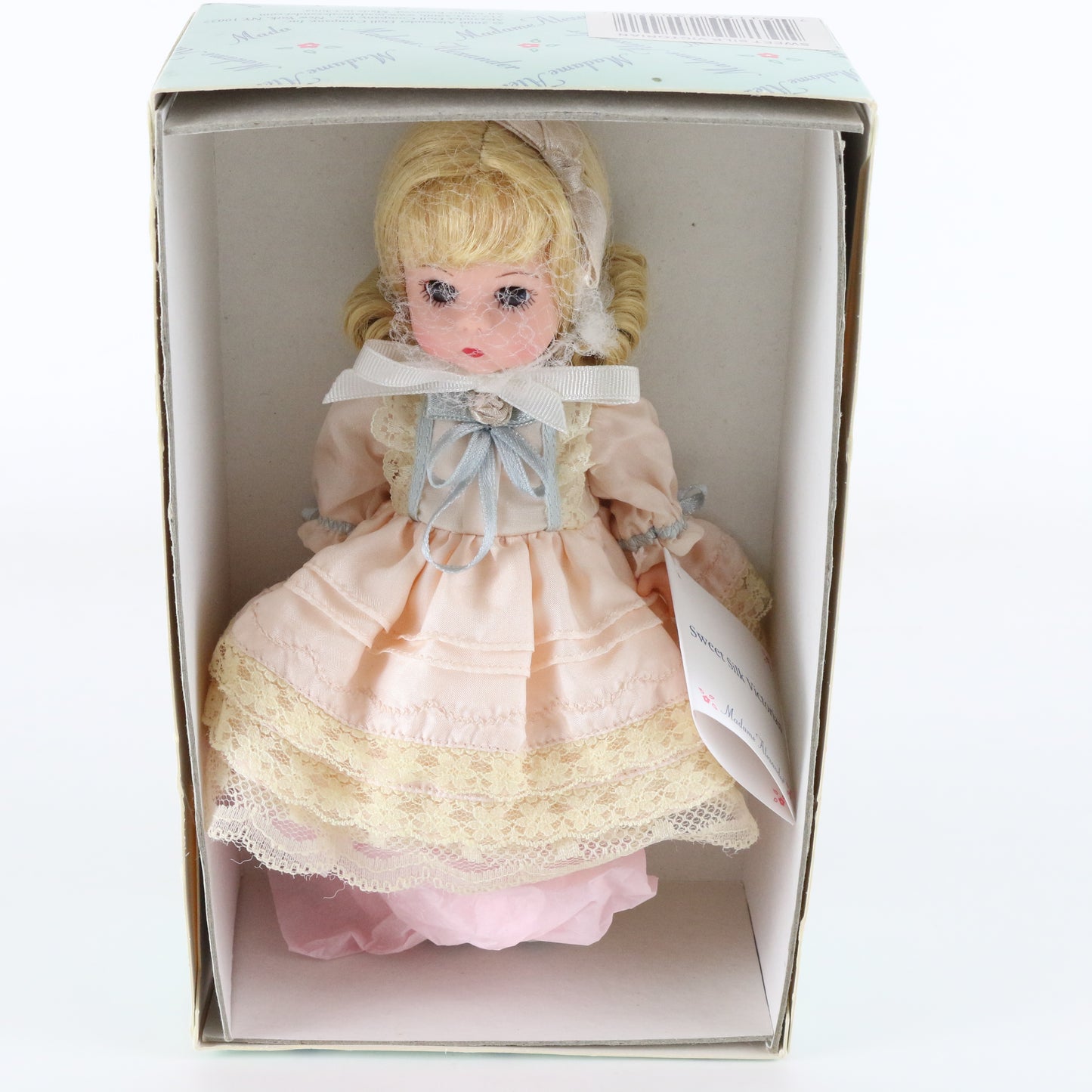 Sweet Silk Victorian Madame Alexander Pink Dress Girl Doll 8" 25040