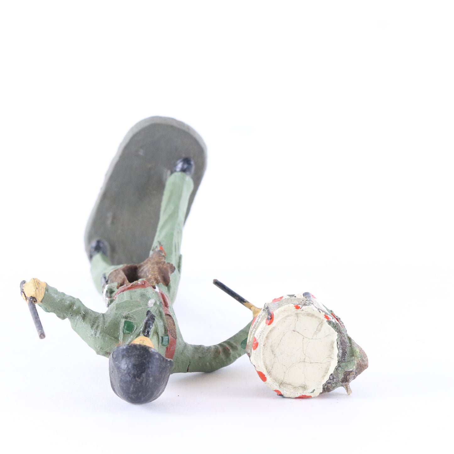 Elastolin WWII Marching Drummer Composite Vintage Toy Soldier 3"