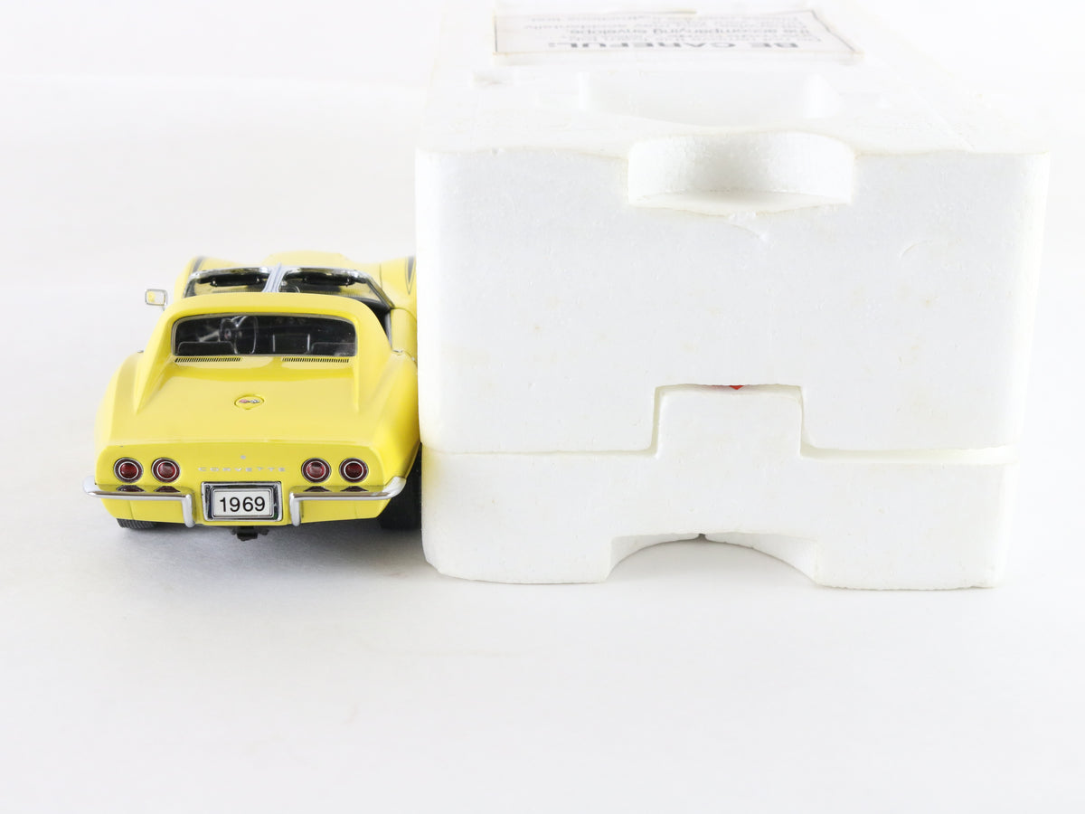 1969 Chevy Corvette ZL-1 Coupe Yellow Danbury Mint 1:24 Diecast Model Car