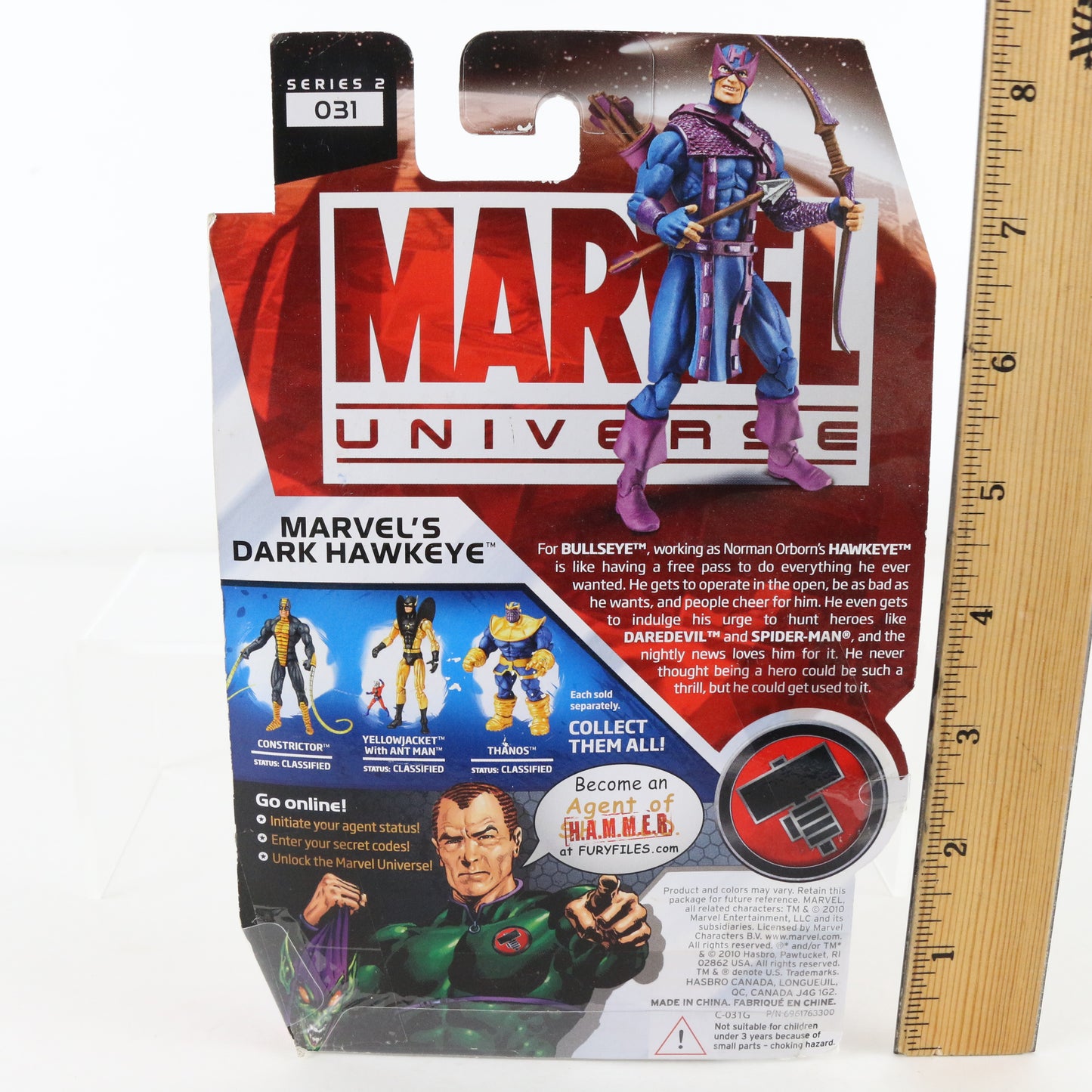 Marvel Universe Series 2 031 Dark Hawkeye 3.75" Action Figure Hasbro