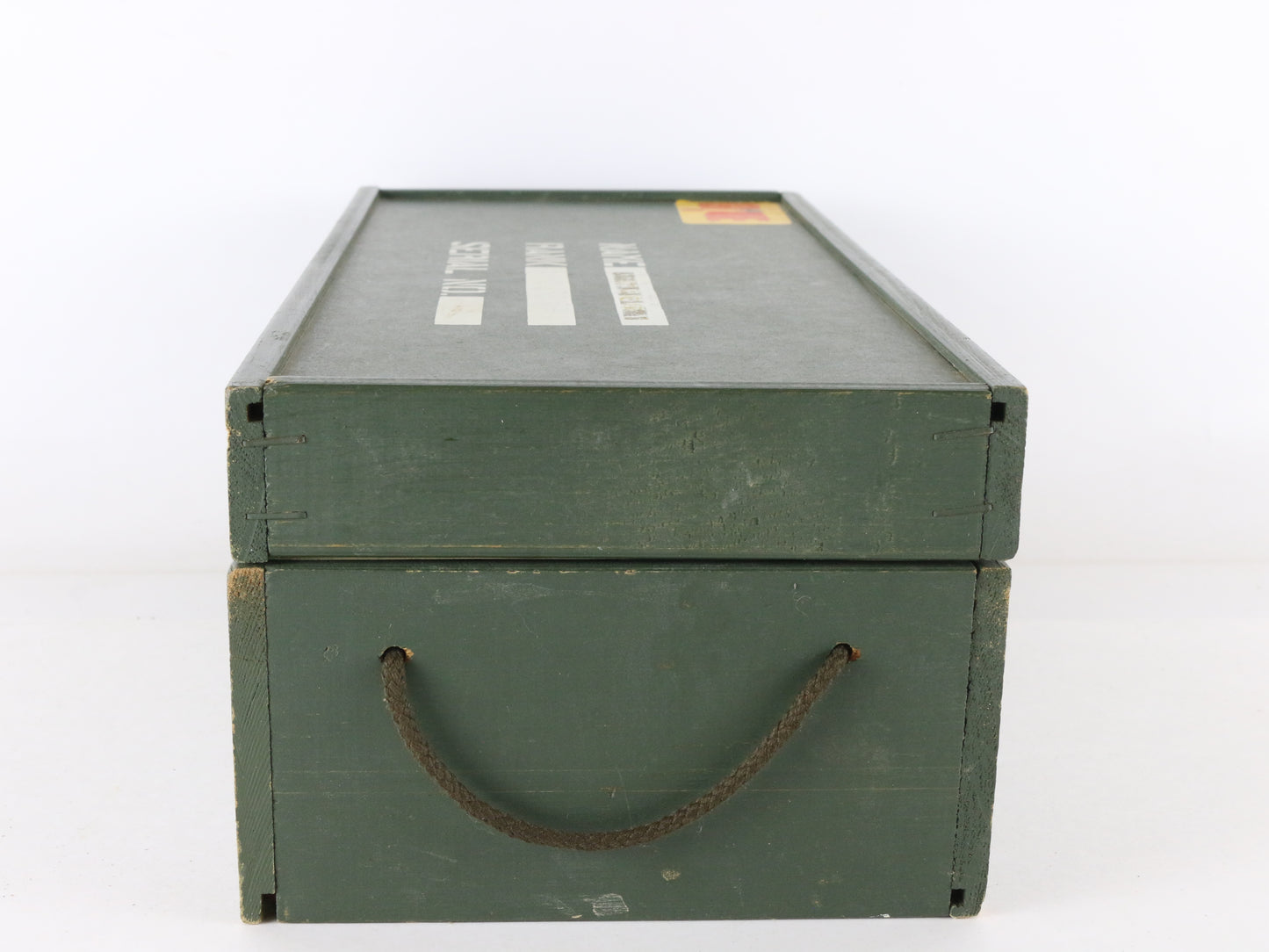 1960s Hasbro Gi Joe Wooden Green Military Footlocker Case W/ Tray