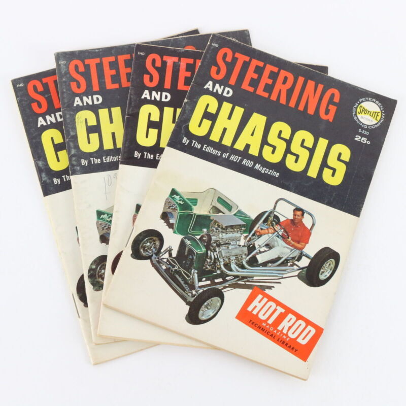Lot Of 4 Steering & Chassis Spotlite Books 520 Hot Rod Magazines 1962