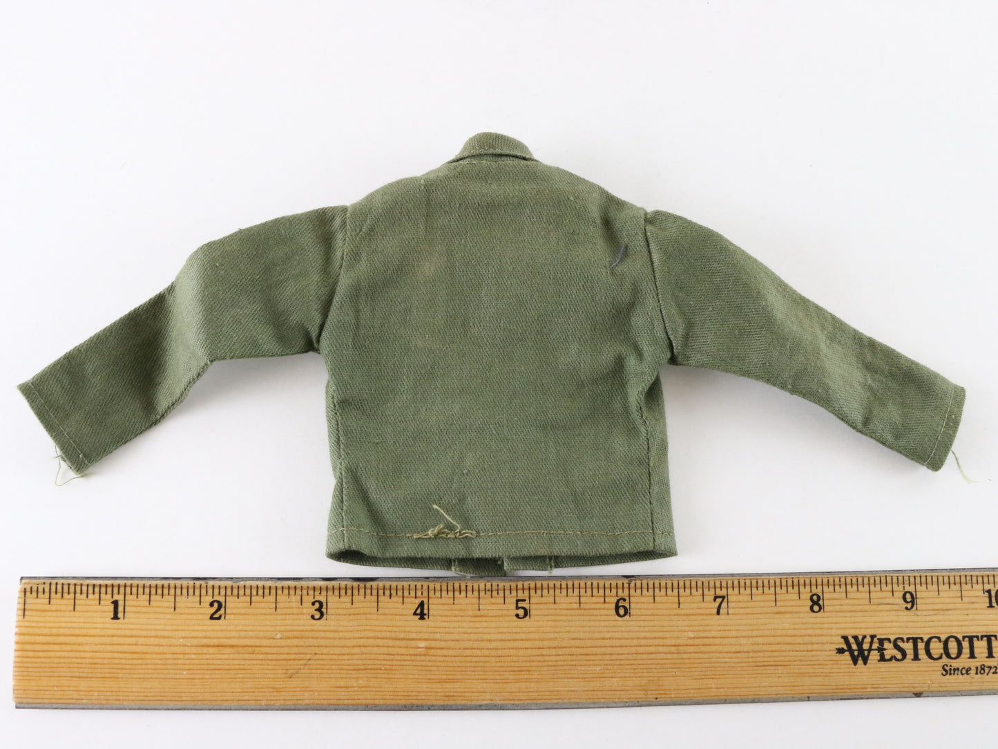 1964 Hasbro Gi Joe Olive Green Fatigue Jacket For 12” Figures Hong Kong