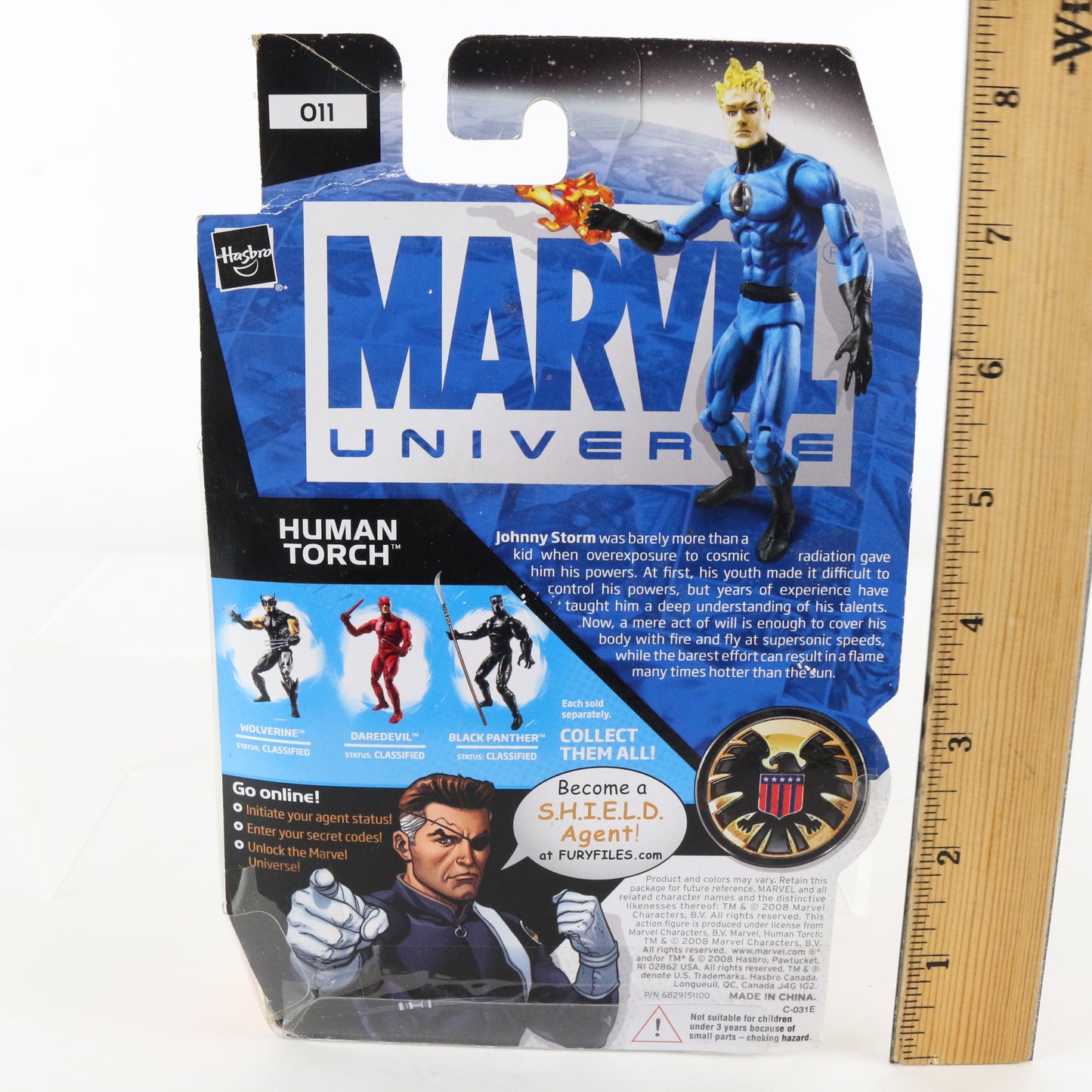 Marvel Universe 011 Human Torch Fantastic 4 3.75" Action Figure Hasbro