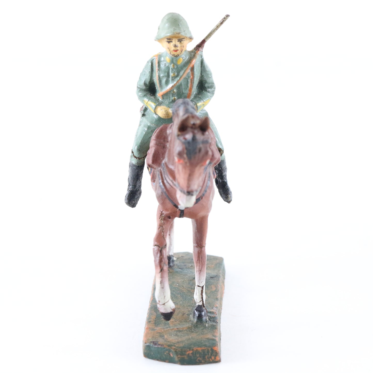 Elastolin German Made WWII Riding Cavalry Composite Toy Soldier Horse 4"