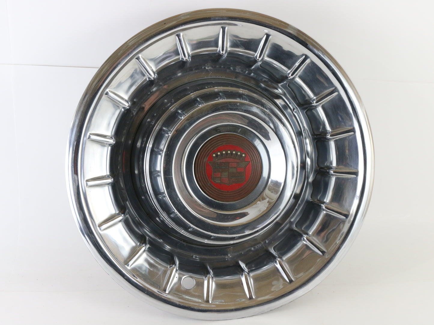 Lot Of 2 Vintage 1956 Cadillac Metal Wheel Hubcaps 16"