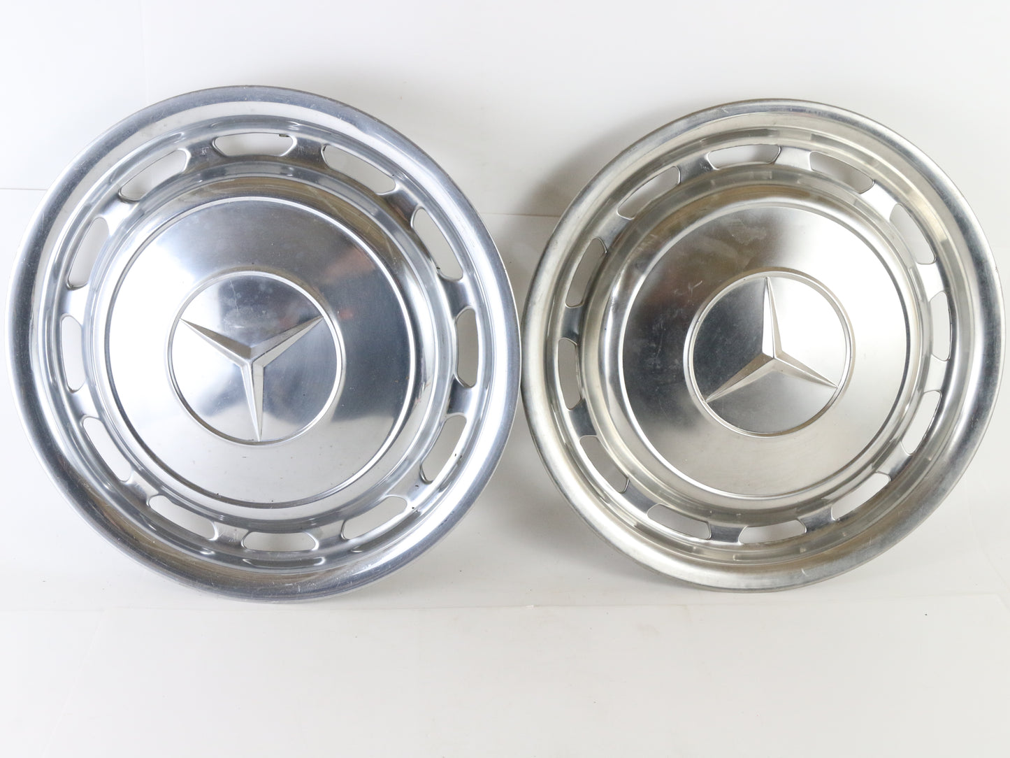 Lot Of 3 Vintage Mercedes Metal Wheel Hubcaps 15"