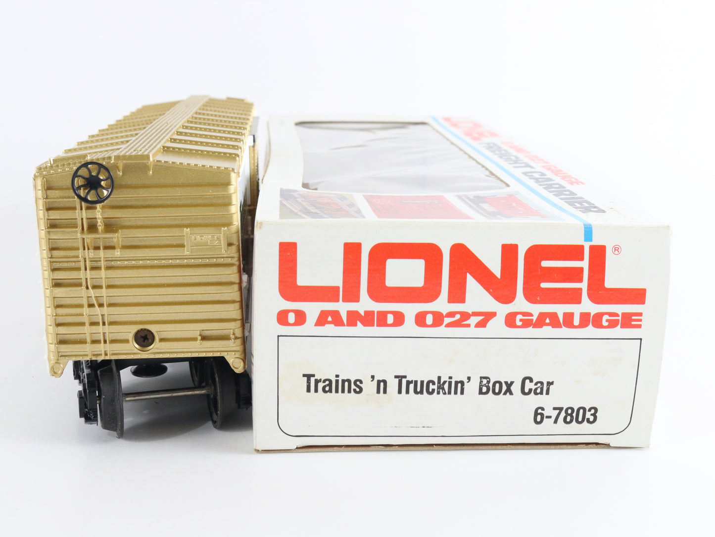 Trains N Truckin 7803 Boxcar Model Train Lionel O 6-7803 truck-themed freight box car collectible