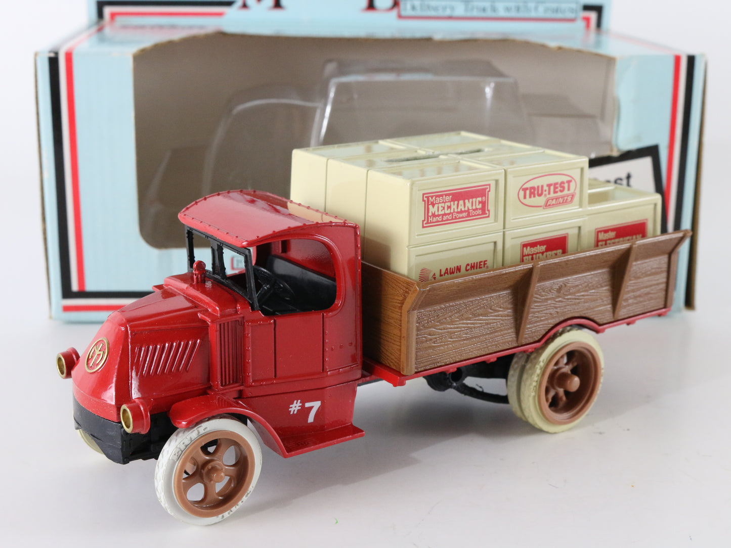 1926 Mack Bulldog Delivery Truck with Crates Ertl Metal Model Bank 1:38