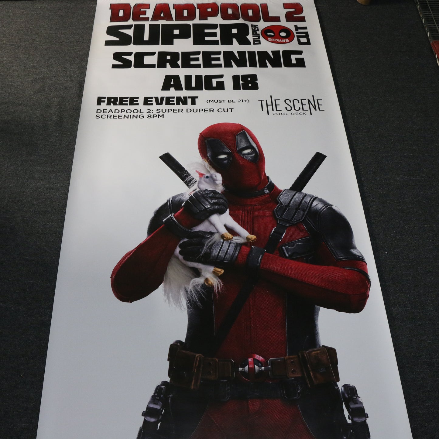 Deadpool 2 Planet Hollywood massive fabric poster Super Duper Cut collectible