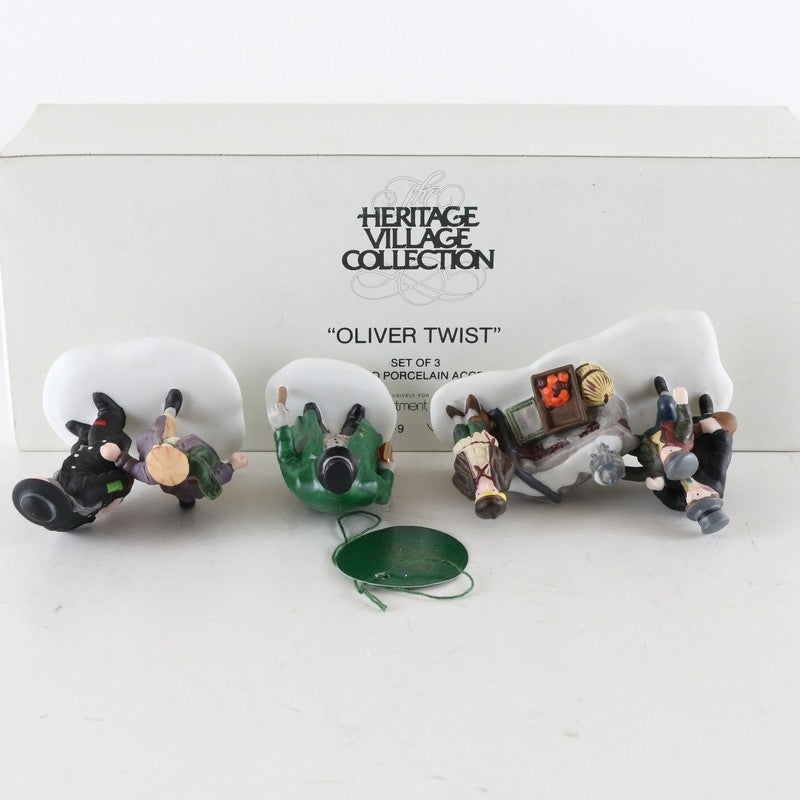Dept 56 Heritage Village Oliver Twist Set Of 3 Christmas Accessories 5554-9