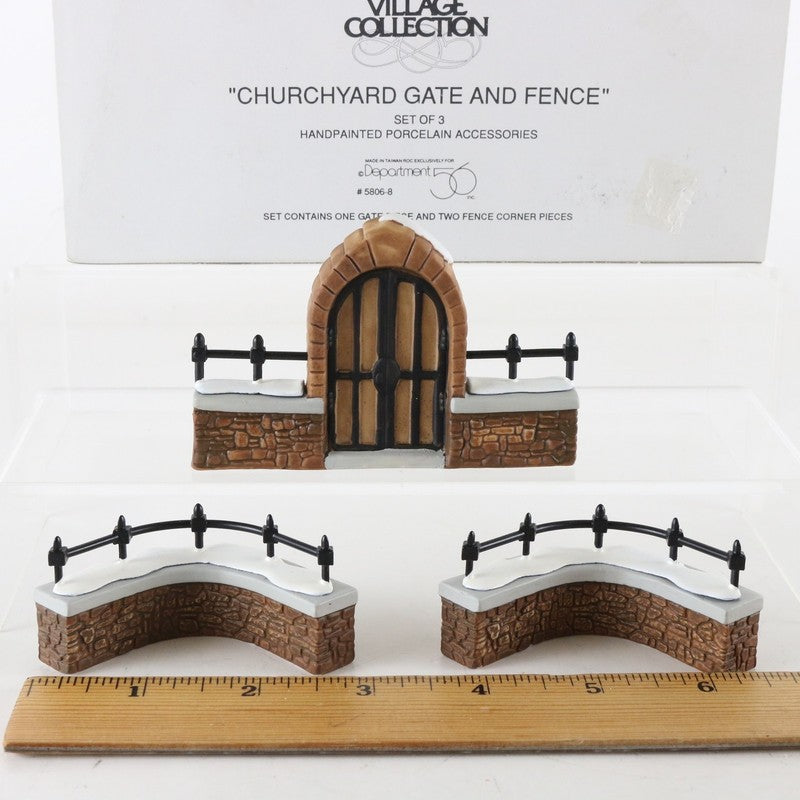 Dept 56 Heritage Village Churchyard Gate & Fence Set Of 3 Accessories 5806-8