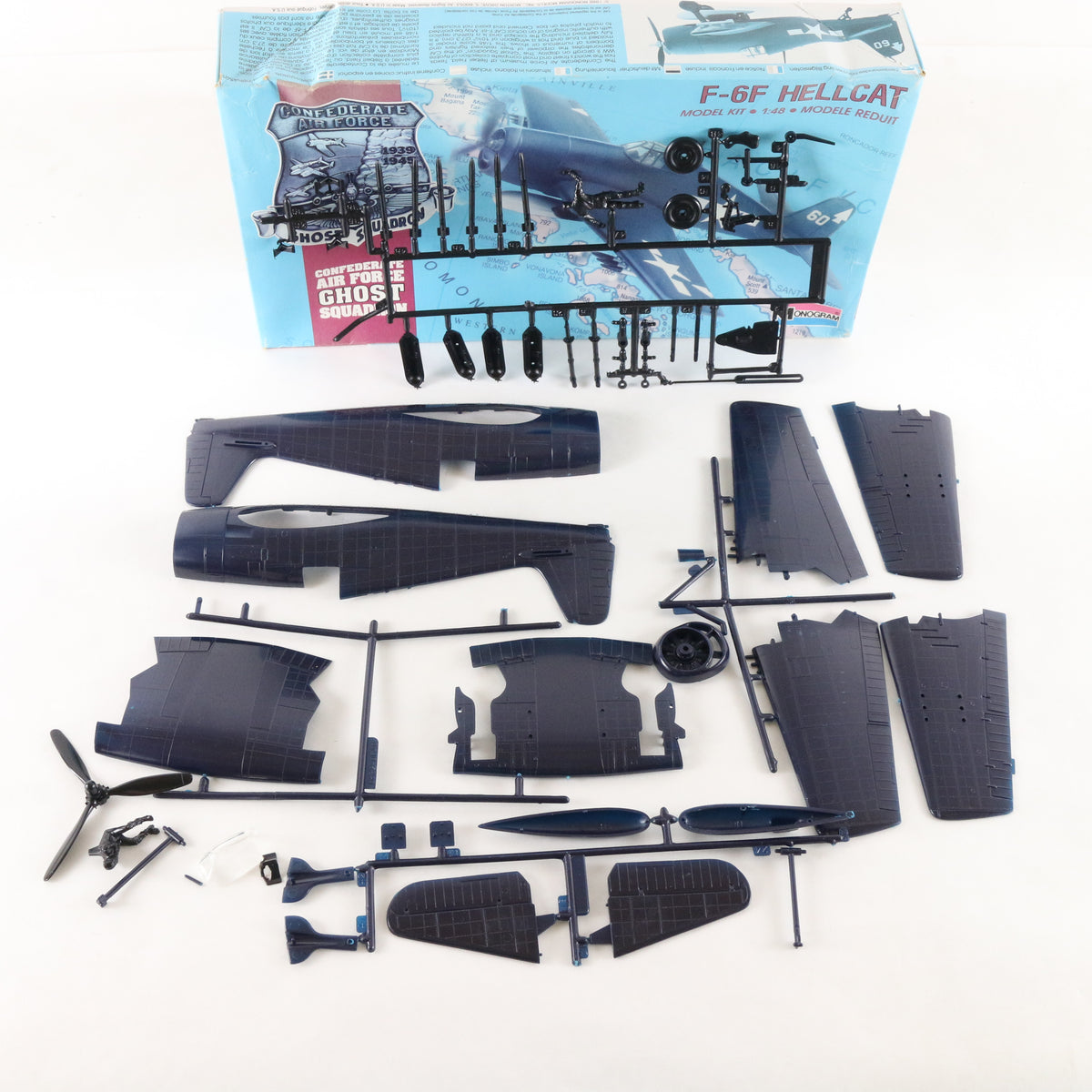 F-6F Hellcat Fighter Plane USAF Ghost Squadron Monogram 1:48 Model Kit 5211
