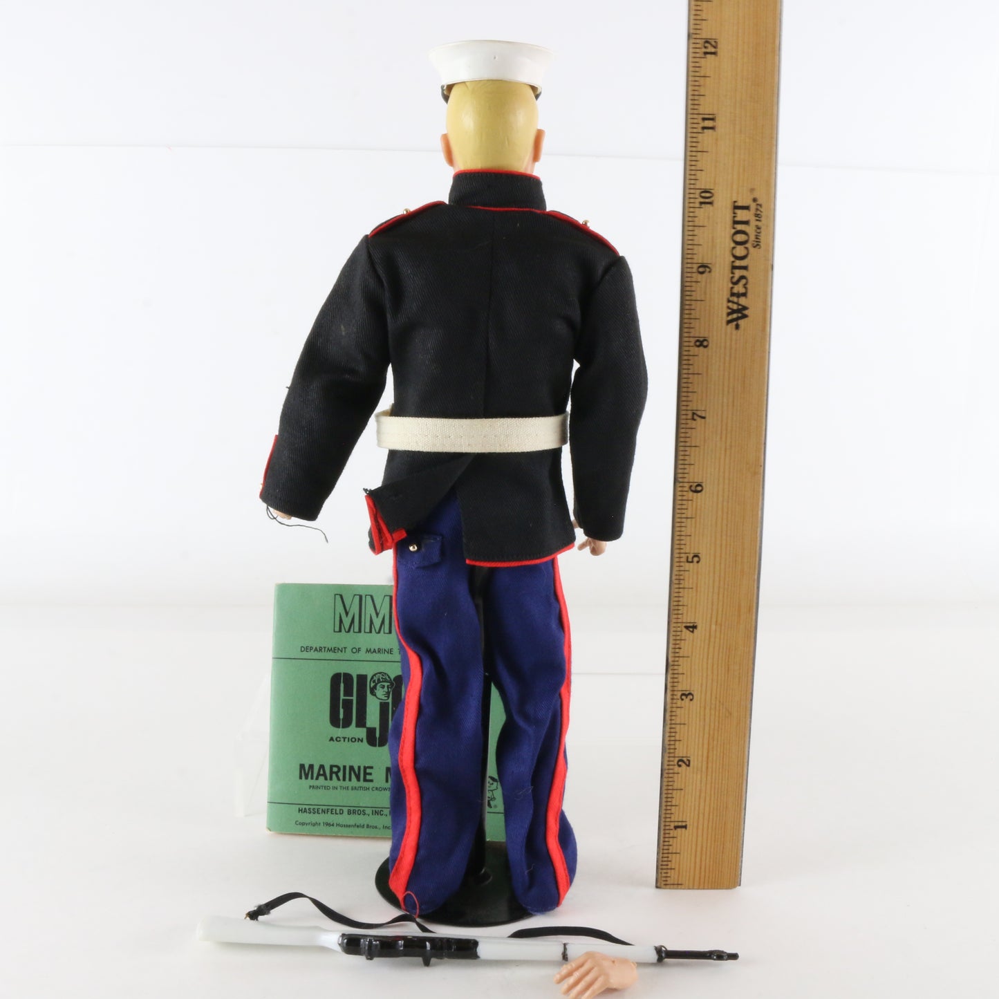 1964 Hasbro Gi Joe Marine Dress Parade Figure W/ Outfit & More Scar USA Made