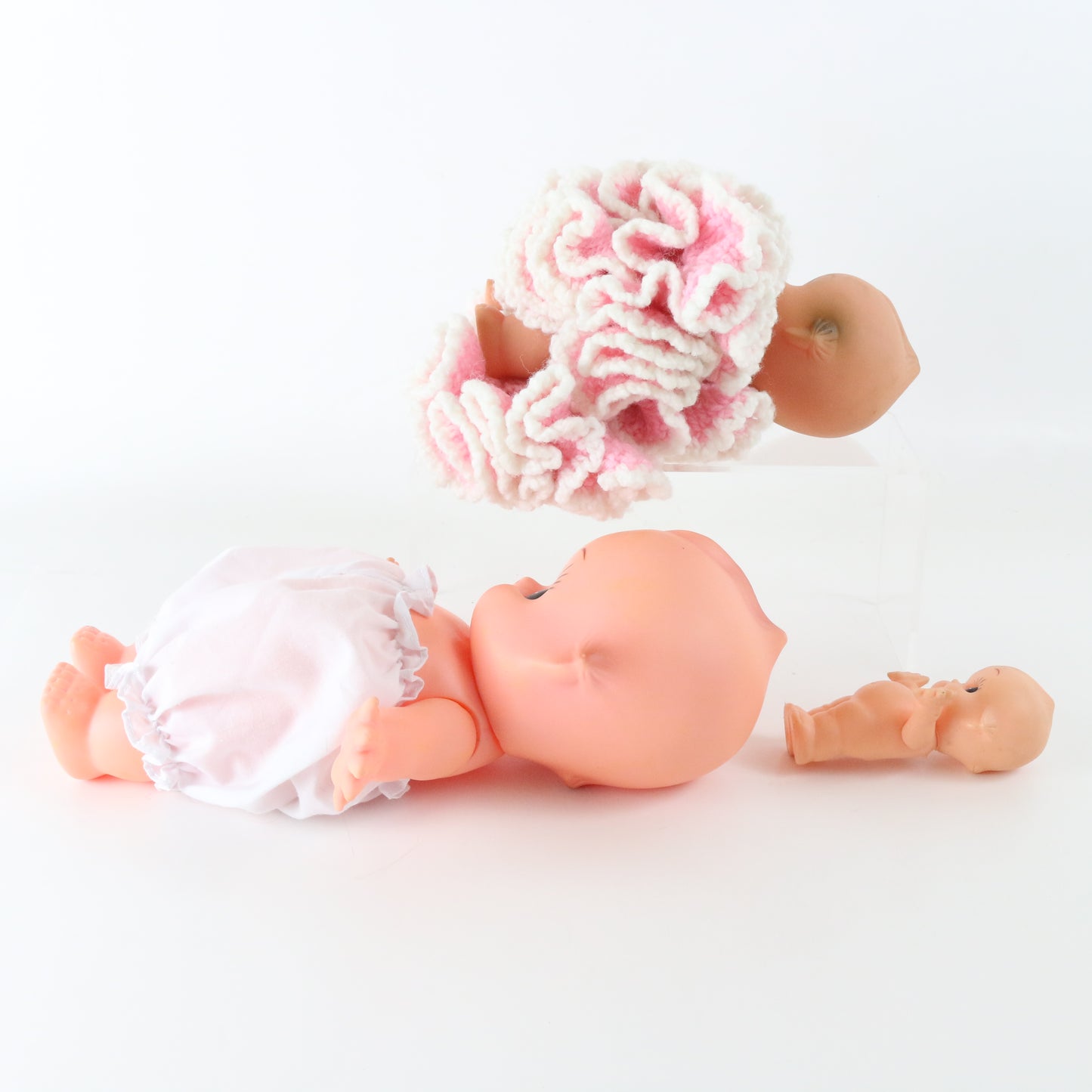 Lot Of 3 Vintage Kewpie Dolls Various Sizes W/ Custom Clothing Taiwan