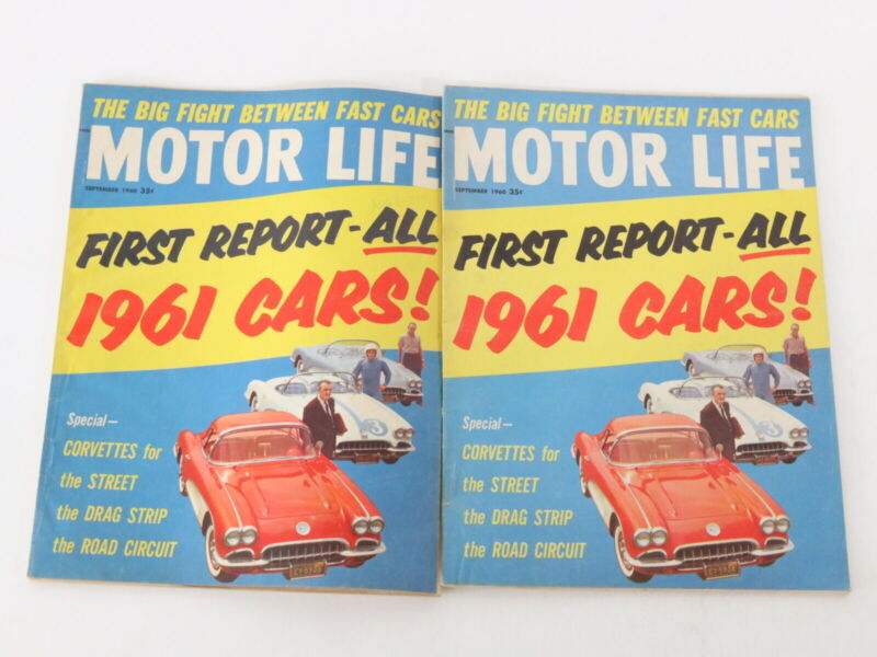 Lot Of 5 Motor Life MAGAZINE Vintage AUTOMOBLIA Sep Oct Nov Dec 1960 35c