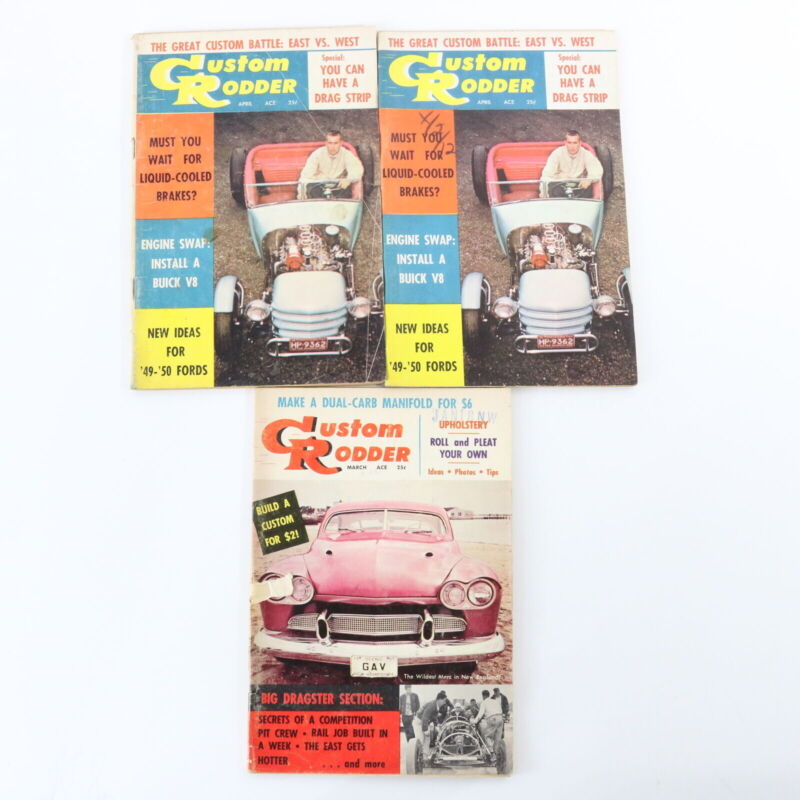 Lot Of 5 Custom Rodder Jan Mar Apr 1958 Vintage Car Magazines