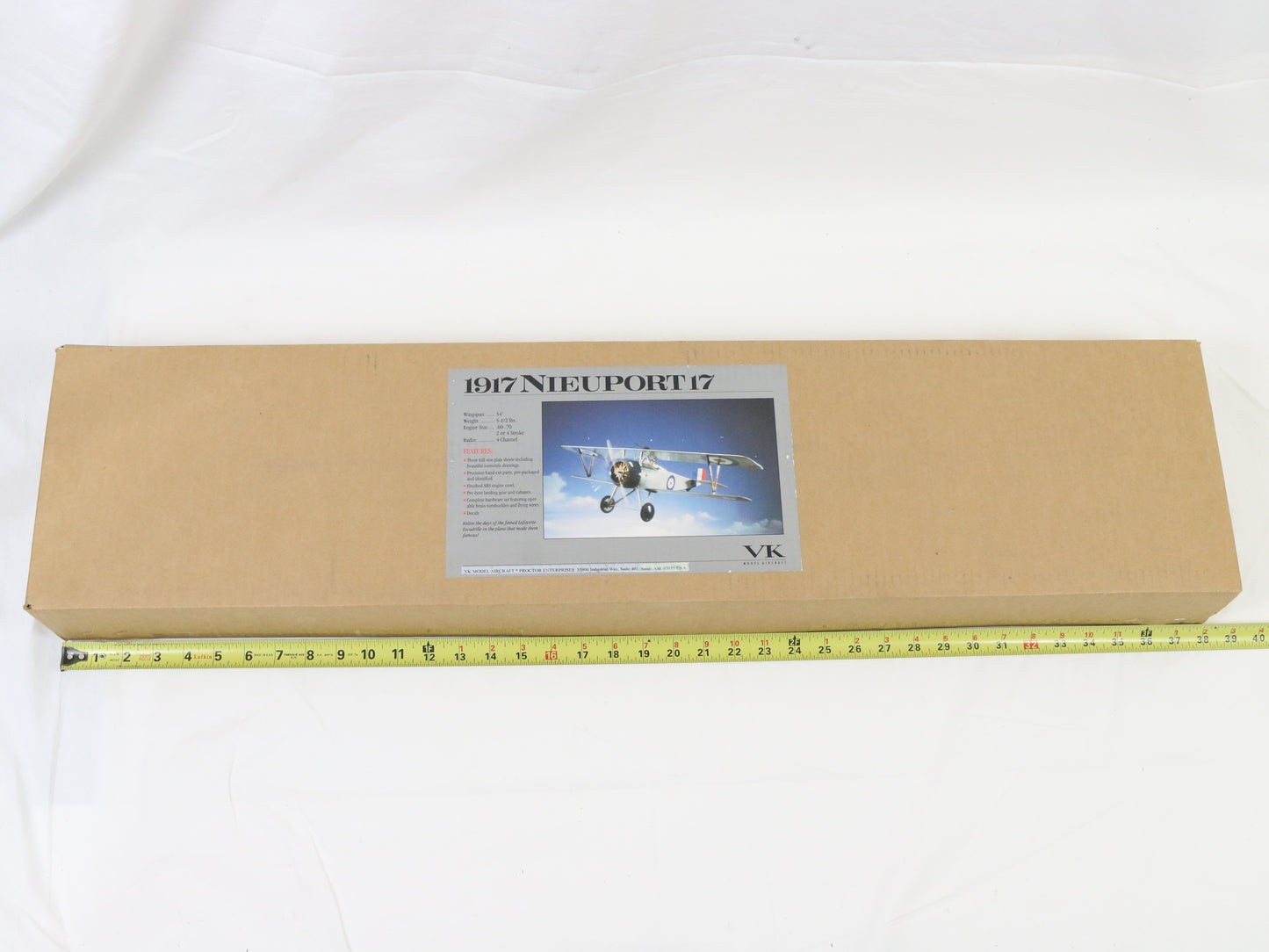 VK Model Aircraft 1917 Nieuport 17 54" Wingspan Wood RC Plane Kit