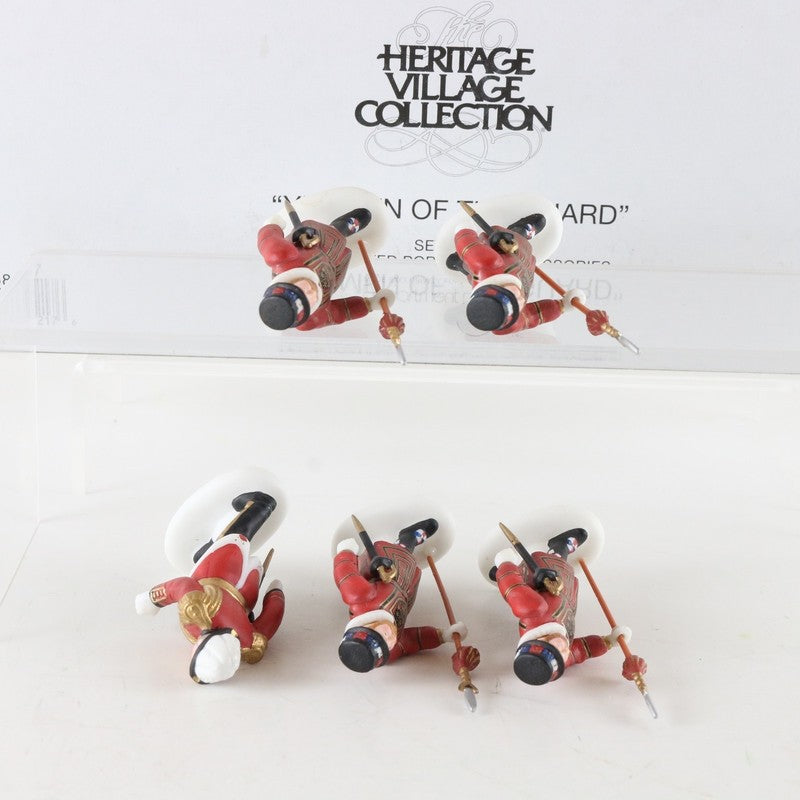 Dept 56 Heritage Village Yeomen Of The Guard Set Of 5 Porcelain Figures 58397