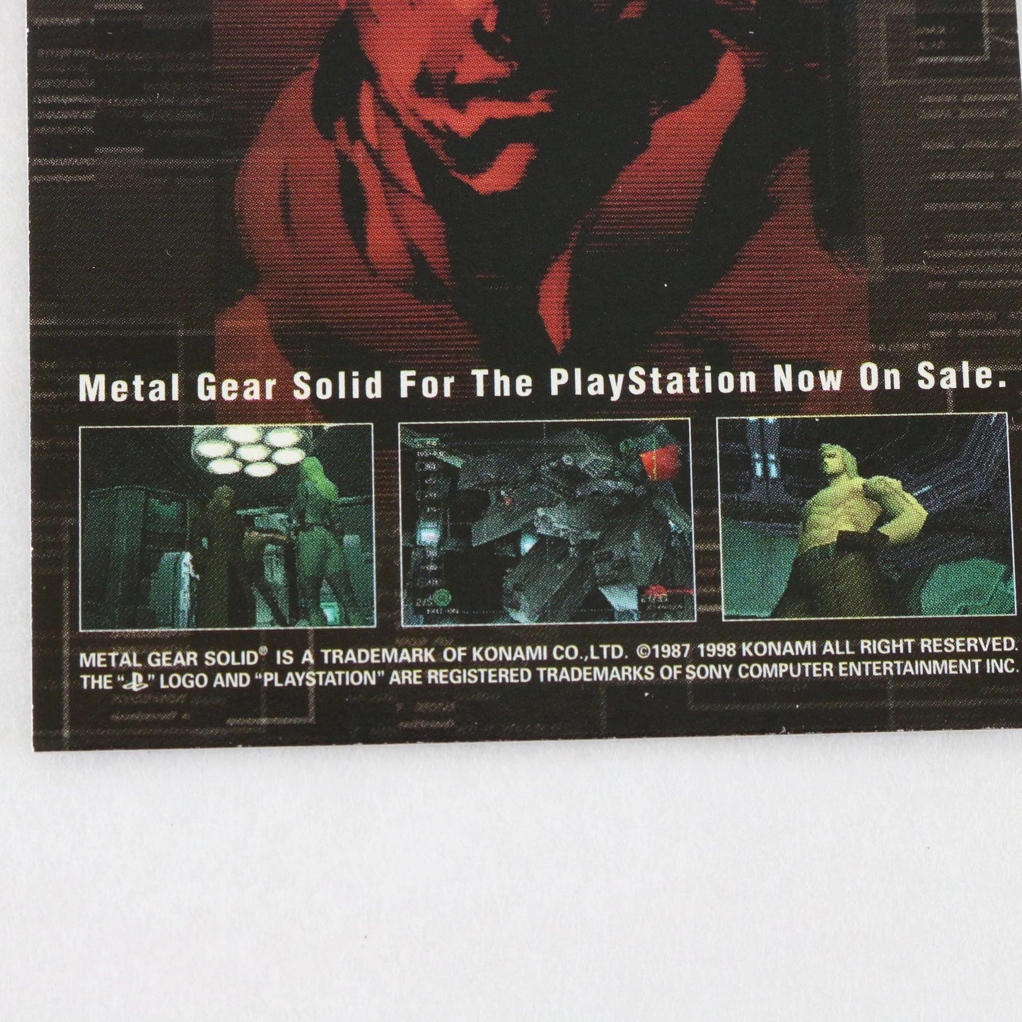Metal Gear Solid Trading Card Liquid Snake Checklist Konami Playstation
