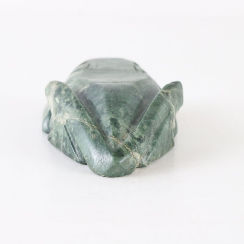 Carved Polished Jade (Jadeite, Nephrite?) Crouching Frog Figurine Pre Columbian?