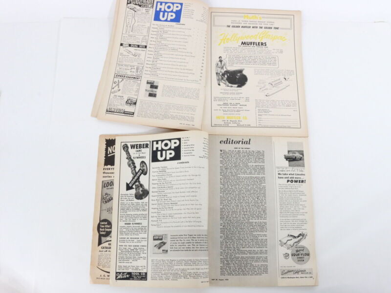 Lot Of 6 Hop UP & Motor Life Vintage HOT ROD Car Magazines Sep Oct Aug Nov 1953