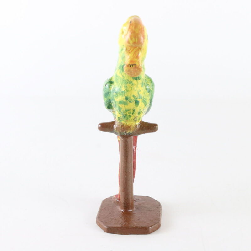 Vintage 1940s Cast Iron Metal Perched Parrot Bottle Opener 5” John Wright Co.