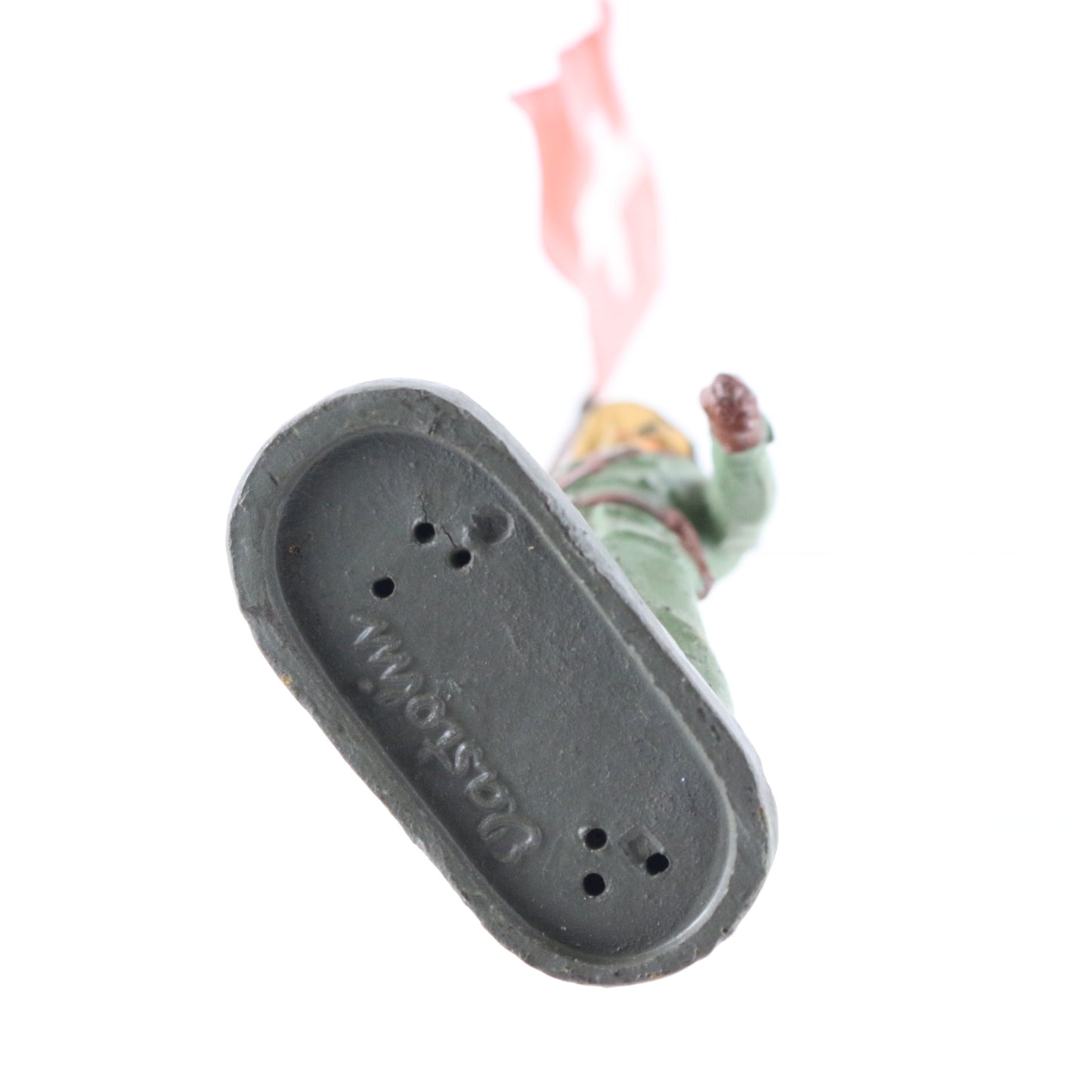 Elastolin WWII Swiss Armed Forces Flag Bearer German Made Toy Soldier 3"