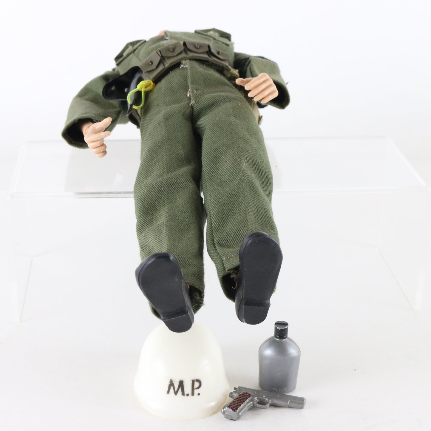 USA MADE 1964 Hasbro Gi Joe Military Police 12" Figure W/ Helmet & More