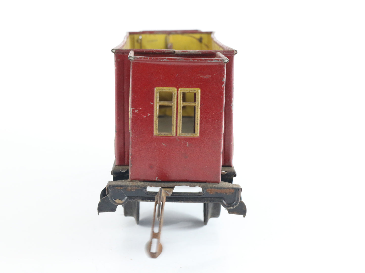 Bing GBN O Prewar Red 1st Class Passenger Coach Car Model Train antique tin litho passenger car rare find