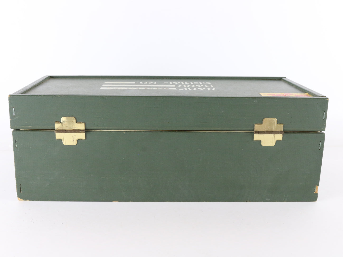 1960s Hasbro Gi Joe Wooden Green Military Footlocker Case W/ Tray